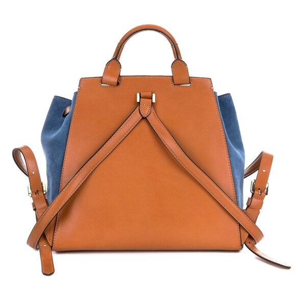 Michael Kors Romy Medium Blue Suede Backpack - Picture 2 of 12